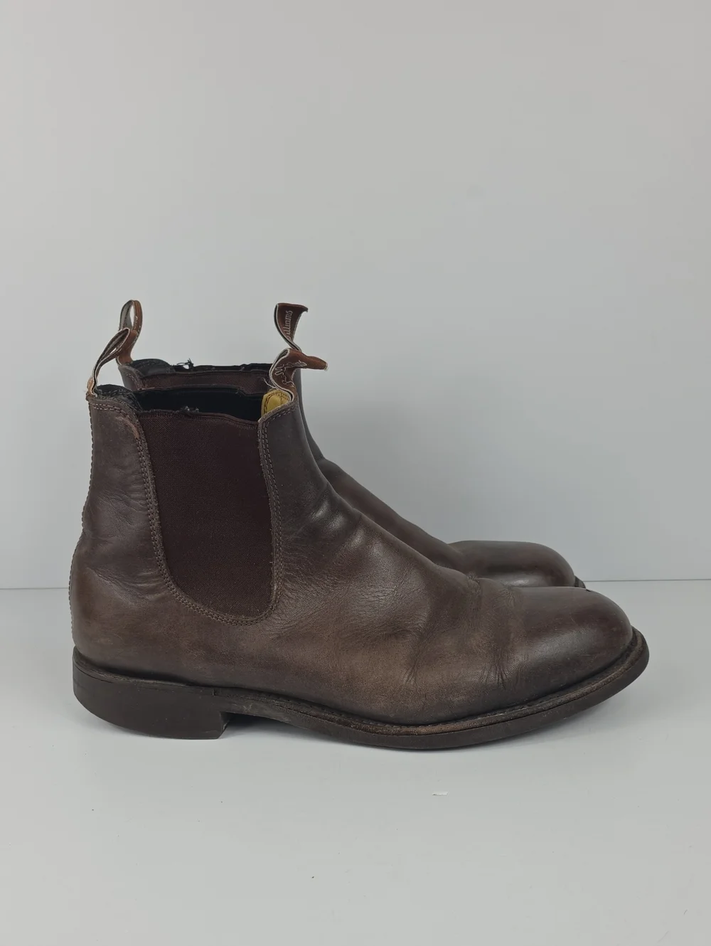 R.M. Williams Comfort Brown Leather Craftsman Chelsea Boots Size 12